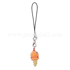 Decorazioni pendenti con perline di vetro a forma di gelato&nbsp;HJEW-MZ00179-03