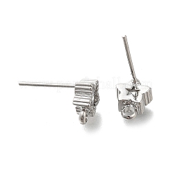 Accesorio para pendientes de latón con circonitas cúbicas&nbsp;KK-Q048-17P