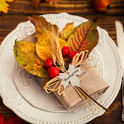 36 Stück 3 Stile Thanksgiving-Anhänger aus Holz&nbsp;WOOD-OC0002-75