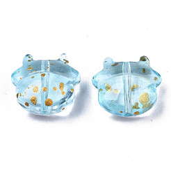 Perle di vetro verniciate a spruzzo trasparente&nbsp;DGLA-R052-001-E02
