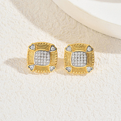 Orecchini quadrati in ottone&nbsp;DM5598