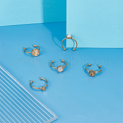 15 pieza de 5 estilos de acero inoxidable 201 con almohadillas para puños y anillos&nbsp;STAS-UN0041-97