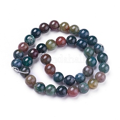 Chapelets de perles rondes en agate indienne naturelle&nbsp;G-N0120-06-6mm
