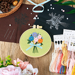 DIY-Blumenstraußmuster 3D-Stickerei-Starterkits&nbsp;DIY-TA0006-26