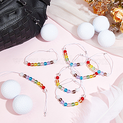 8 pz corde elastiche e palline da golf in vetro contano il punteggio del colpo&nbsp;HJEW-DR00086