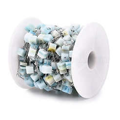 Chaînes en perles de verre et en cubes faites à la main&nbsp;CHS-T006-10P