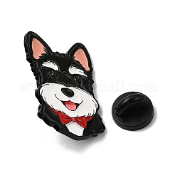 Spille smaltate con schnauzer&nbsp;JEWB-Z049-02EB-01