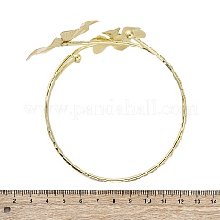 Bracelets manchettes en alliage de fleurs pour filles et femmes&nbsp;LS-AJEW-A063-01A-G