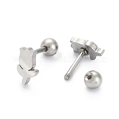 Anlaufgeschützte 201 Edelstahl Barbell Knorpel Ohrringe&nbsp;EJEW-R147-39