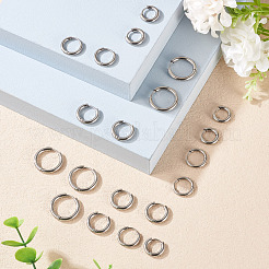 6 paire de boucles d'oreilles créoles en acier inoxydable 202 résistant au ternissement&nbsp;EJEW-TA0001-57A