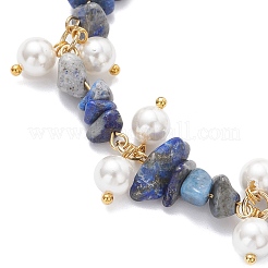 Braccialetti di perline di lapislazzuli naturali per le donne&nbsp;BJEW-JB12301-03