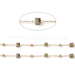Catene di perline quadrate in labradorite naturale&nbsp;AJEW-J035-02G-05