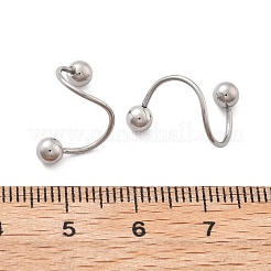 Pendientes de cartílago en espiral de acero inoxidable 304&nbsp;AJEW-A062-04P-01