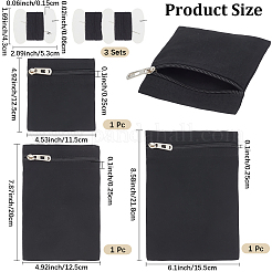 3 Stück Organizer-Taschen aus Canvas-Stoff in 3 Stilen&nbsp;AJEW-CY0002-60A