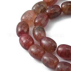 Perlas de vidrio de imitación de jade agrietado&nbsp;GLAA-WH0032-05B