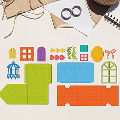 Stanzschablonen aus Kohlenstoffstahl mit Hausmotiv&nbsp;DIY-WH0309-3840