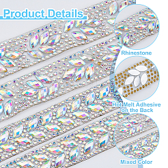 4 Rolle 2 Farben Harz Hotfix Strass&nbsp;AJEW-HS0001-19