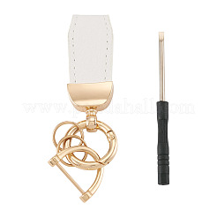 Porte-clés en cuir pu&nbsp;KEYC-TADJ0009-03MG-05