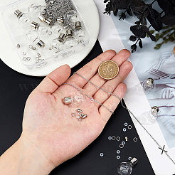 Kits de fabrication de colliers pendentifs en acier inoxydable 304 et bouteille en verre&nbsp;DIY-HS0001-59A