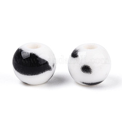 Perles en porcelaine manuelles&nbsp;PORC-T133-11B-16