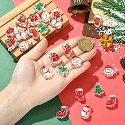 24 stücke 6 arten weihnachten dekorationen thema opaque acryl perle&nbsp;OACR-YW0004-09