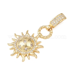 Colgante micropavé cubic zirconia de latón&nbsp;KK-H518-01A-G