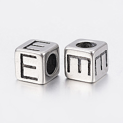 Perles européennes à gros trous en acier inoxydable 304&nbsp;LS-STAS-H428-01AS-E