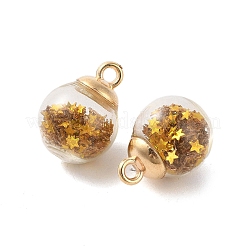 Pendentifs ronds en verre&nbsp;GLAA-P063-01G-02
