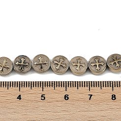 Brins de perles d'hématite non magnétiques synthétiques galvanisées&nbsp;G-K375-B02-08