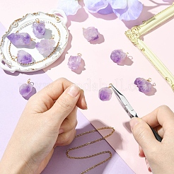 10 Stück natürliche Amethyst-Anhänger&nbsp;PALLOY-CJ00158