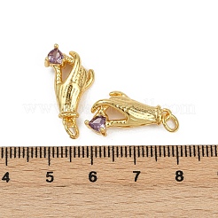 Ottone micro spianare pendenti zirconi&nbsp;KK-C093-01B-G