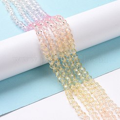 10 brin de perles de verre de couleur dégradé transparent&nbsp;GLAA-CJ0002-09C
