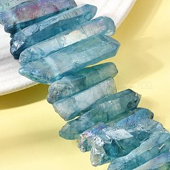 Electroplate naturali pepite di cristallo di quarzo fili di perline&nbsp;G-O065-03C