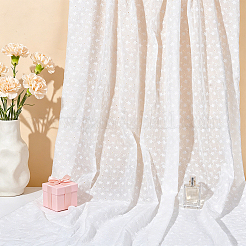 Tessuto di cotone ricamato floreale&nbsp;DIY-WH0786-54B