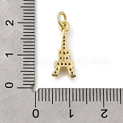 Latón micro pavimenta claro colgantes de circonio cúbico&nbsp;KK-F899-13G