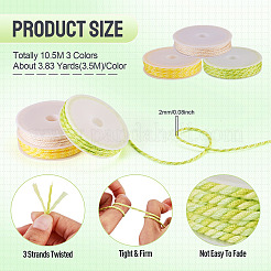Cordon tressé en polyester 10.5 couleurs de 3 m&nbsp;OCOR-TA0003-83B