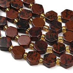 Natur Mahagoni Obsidian Perlen Stränge&nbsp;G-F833-B12-01