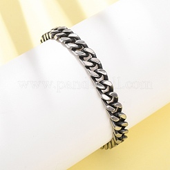 Bracelets à maillons cubains en acier inoxydable 667 pour femmes et hommes&nbsp;BJEW-F529-01AS