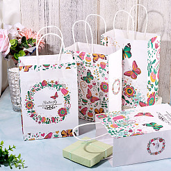 8 stücke 4 arten rechteck mit schmetterling muster papier geschenk taschen&nbsp;CARB-TA0001-09