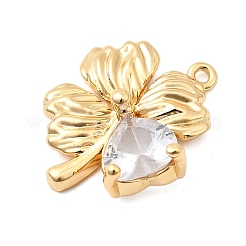 Pendentifs en laiton zircon cubique transparent&nbsp;KK-F916-38G