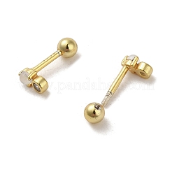 925 Ohrringe aus Sterlingsilber mit Mikropavé-Kubikzirkonia für Damen&nbsp;EJEW-E307-06G