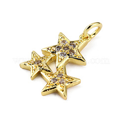 Pendentifs en laiton zircon cubique transparent&nbsp;KK-WH0035-76