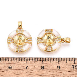 Messing micro pave zirkonia tasse perle peg kautionen pin anhänger&nbsp;KK-T079-05G