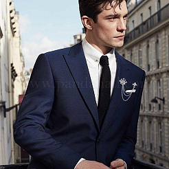 2 broche de solapa de aleación para hombre de 2 colores&nbsp;JEWB-SP0001-07