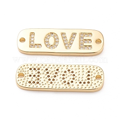 Liens de zircone cubique en laiton micro-pavé&nbsp;ZIRC-L093-30G