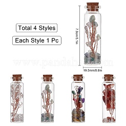 Glas Flasche wünschend&nbsp;DJEW-GF0001-05B