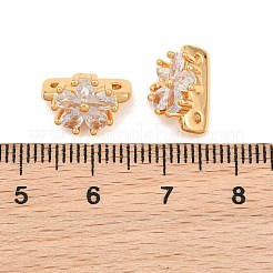 Shegrace Flower Messing-Mikropavé-Abstandshalter aus klarem Zirkonia&nbsp;XGRQ5K223-827G