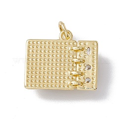 Pendenti in zirconi cubici trasparenti in micro pavè di ottone&nbsp;KK-I692-05G-02