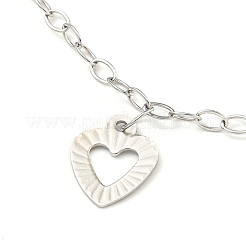 Anlaufgeschützte Ankerkette aus Edelstahl 304 mit Hohlbettelarmbändern&nbsp;BJEW-P334-10A-P