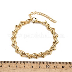 Bracelets à chaîne en maille d'acier inoxydable 304 pour femmes&nbsp;BJEW-Z143-13G